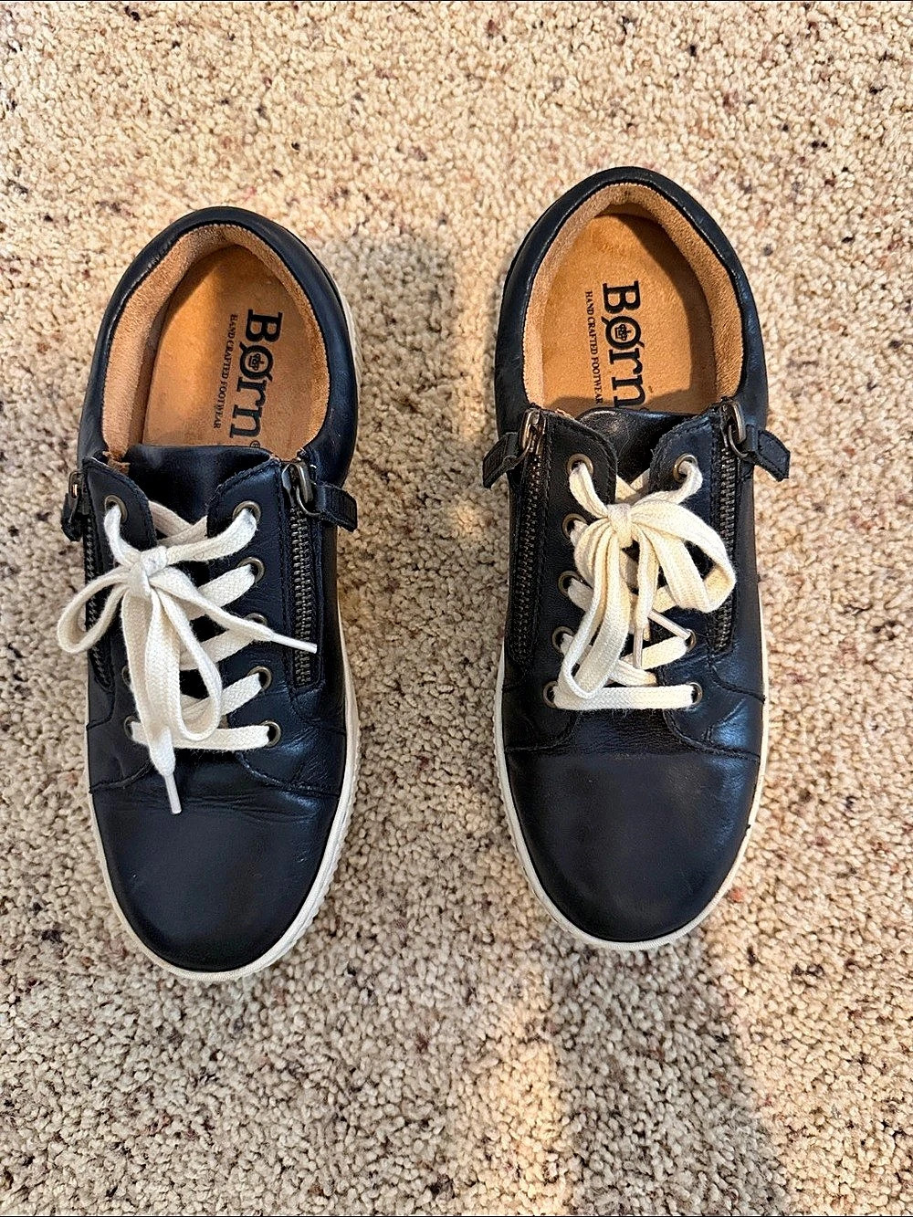 Born Women's Black Zip Sneakers